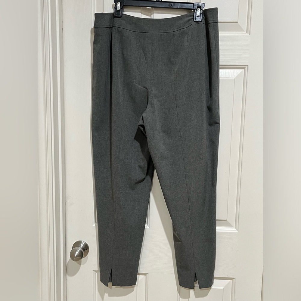 TALBOTS Charcoal STRETCH PANTS WITH BACK LEG Slit WOMEN SIZE 14